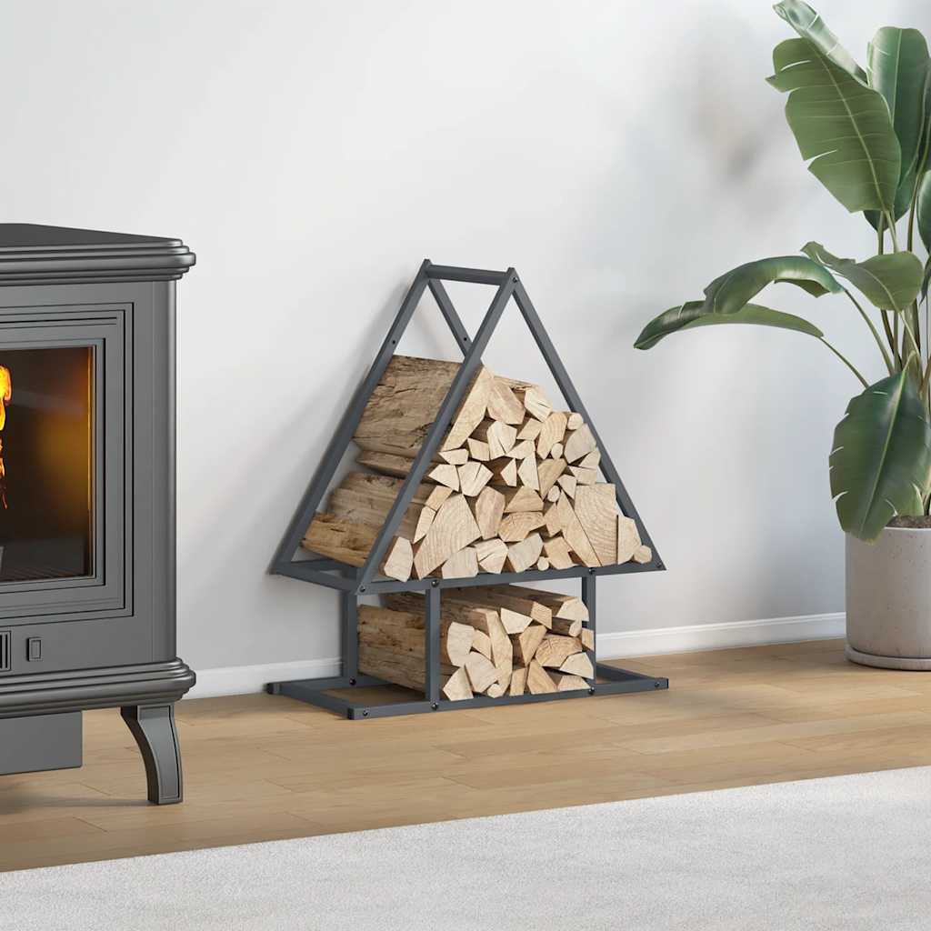 Brændestativ Koldvalset Stål - Antracitgrå / 50 x 25 x 60 cm