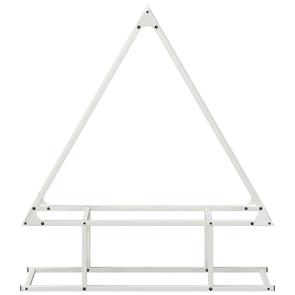 brændestativ 80x25x90 cm koldvalset stål hvid
