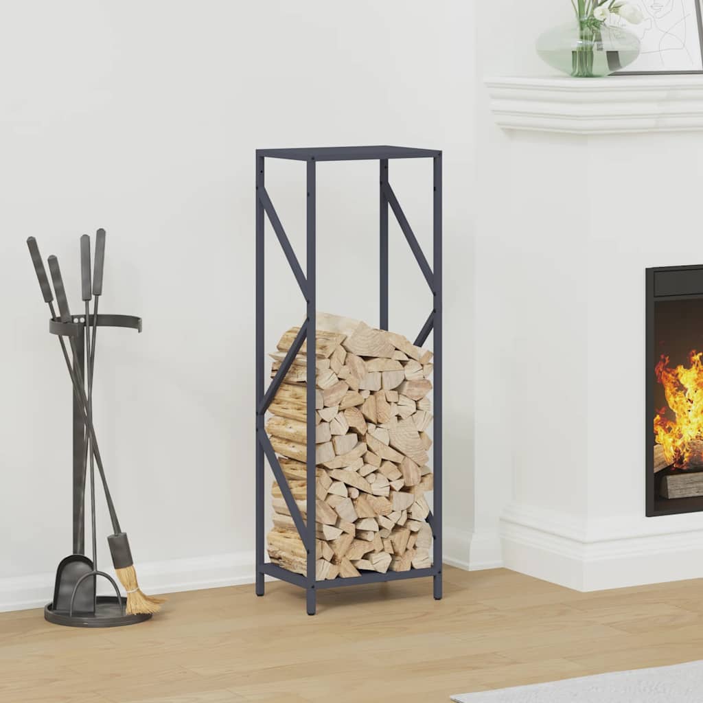 brændestativ 34x25x100 cm koldvalset stål antracitgrå billede