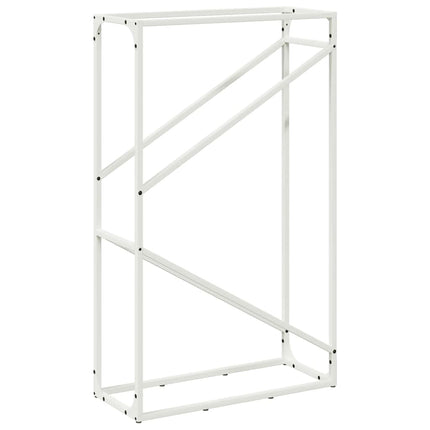 brændestativ 60x25x100 cm koldvalset stål hvid