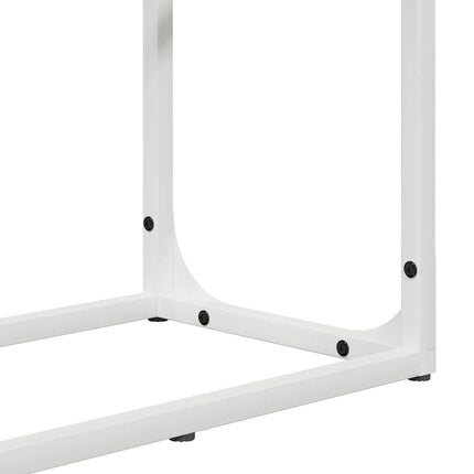 brændestativ 60x25x100 cm koldvalset stål hvid