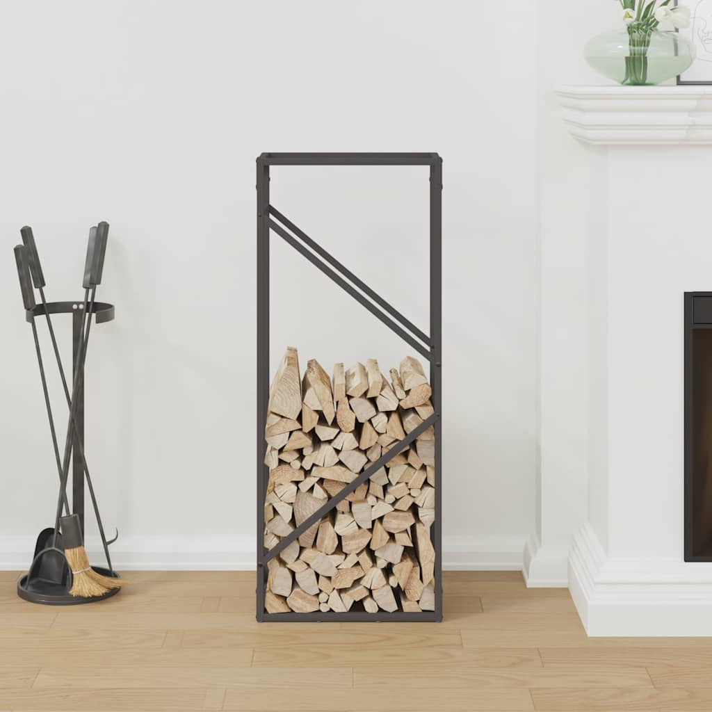 brændestativ 40x25x100 cm koldvalset stål sort