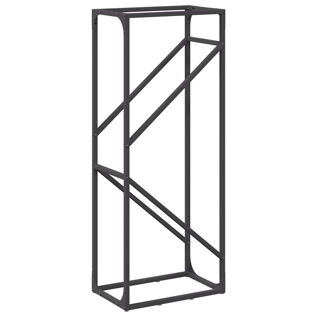 brændestativ 40x25x100 cm koldvalset stål sort