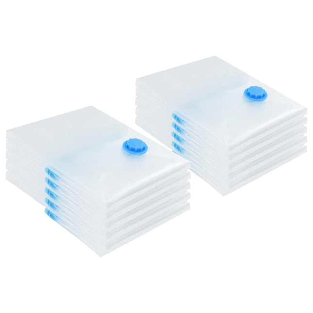 Opbevaringsposer 10 pcs Gennemsigtig og blå 70 x 50 cm
