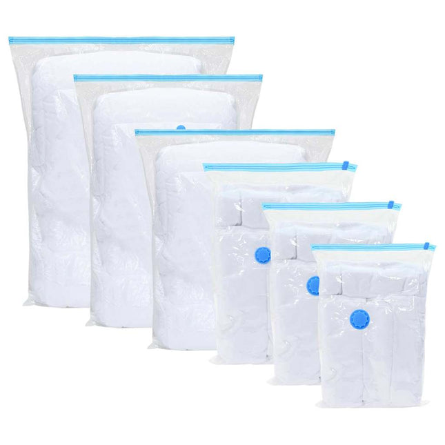 Opbevaringsposer 5 pcs Gennemsigtig og blå 120 x 70 cm