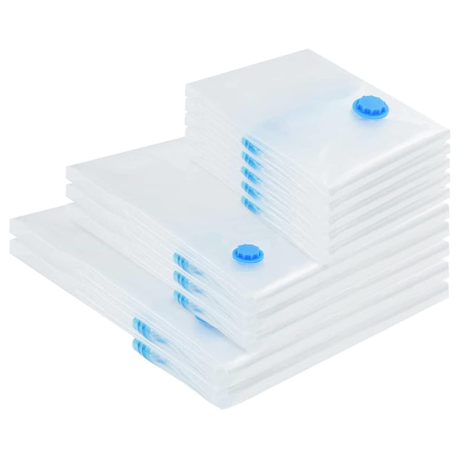 Opbevaringsposer 10 pcs Gennemsigtig og blå 130 x 100 cm