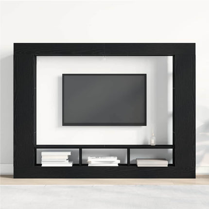 TV-skab 152 x 22 x 113 cm Sort eg Konstrueret træ