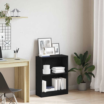 Bogskab 60 x 24 x 76 cm Konstrueret træ Sort eg