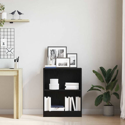 Bogskab 60 x 24 x 76 cm Konstrueret træ Sort eg