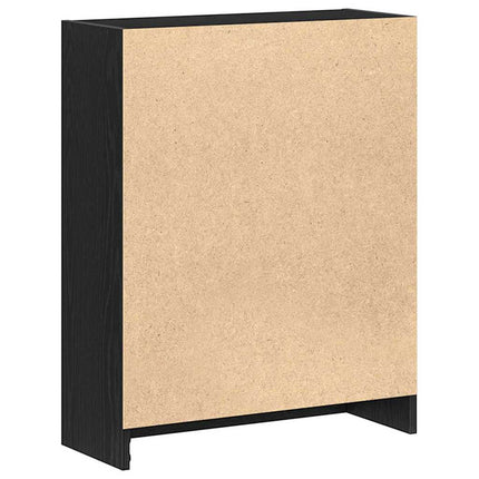 Bogskab 60 x 24 x 76 cm Konstrueret træ Sort eg