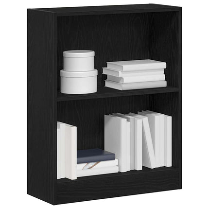 Bogskab 60 x 24 x 76 cm Konstrueret træ Sort eg