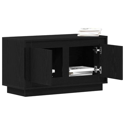 TV-skab 80 x 35 x 45 cm Sort eg Konstrueret træ