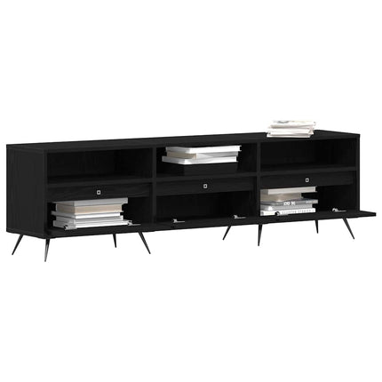 TV-skab 150 x 30 x 44,5 cm Sort eg Konstrueret træ