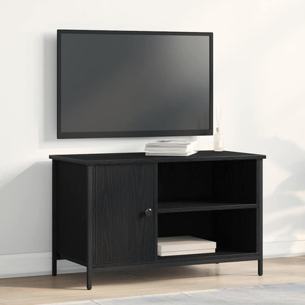 TV-skab 80 x 40 x 50 cm Sort eg Konstrueret træ