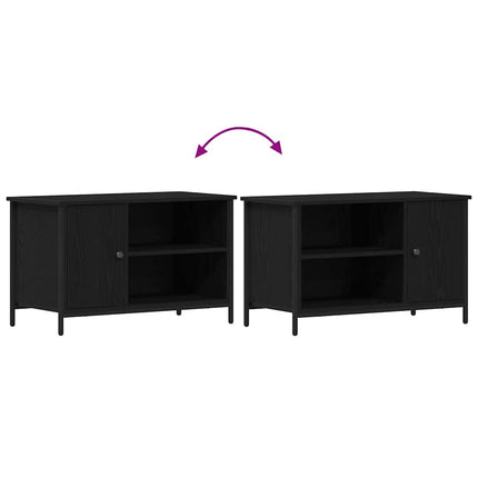 TV-skab 80 x 40 x 50 cm Sort eg Konstrueret træ