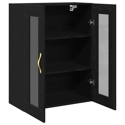 Vægskab Sort eg 69,5 x 34 x 90 cm Konstrueret træ