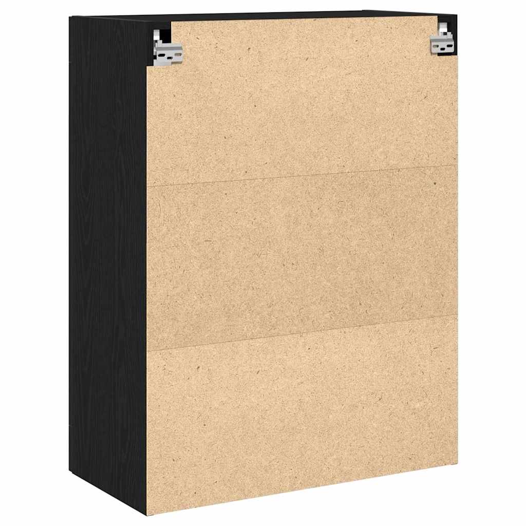 Vægskab Vægmonteret Sort eg 69,5 x 34 x 90 cm Konstrueret træ