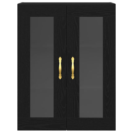Vægskab Sort eg 69,5 x 34 x 90 cm Konstrueret træ