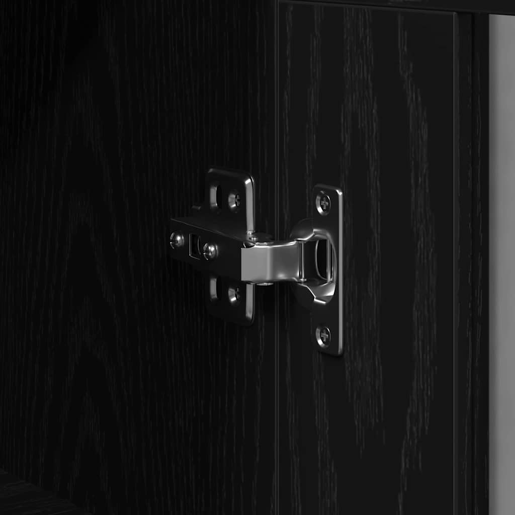 Vægskab Vægmonteret Sort eg 69,5 x 34 x 90 cm Konstrueret træ