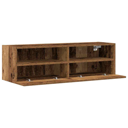 TV vægskab 100 x 30 x 30 cm Gammelt træ Konstrueret træ
