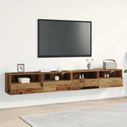 TV vægskab 2 pcs Gammelt træ 100 x 30 x 30 cm Konstrueret træ