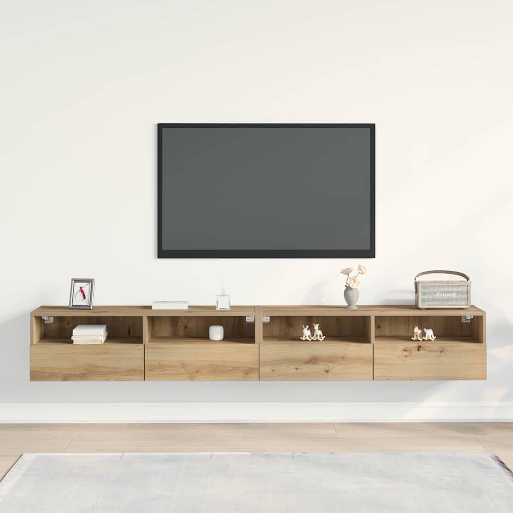 TV vægskab 2 pcs artisan eg 100 x 30 x 30 cm Konstrueret træ