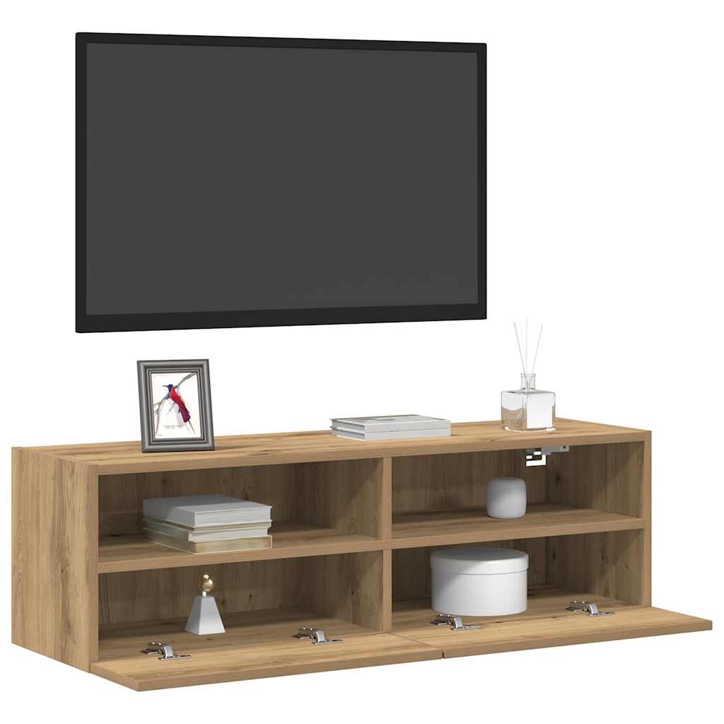 TV vægskab 2 pcs artisan eg 100 x 30 x 30 cm Konstrueret træ