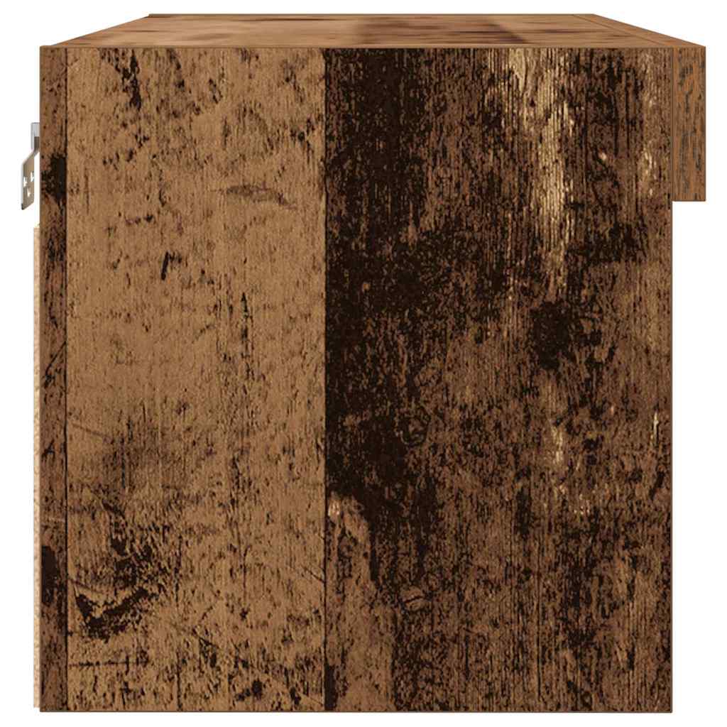 TV-møbelsæt med LED Gammelt træ 80 x 30 x 30 cm Konstrueret træ