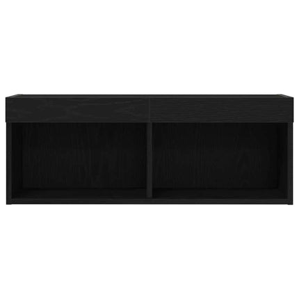 TV-møbelsæt 80 x 30 x 30 cm Sort eg Konstrueret træ