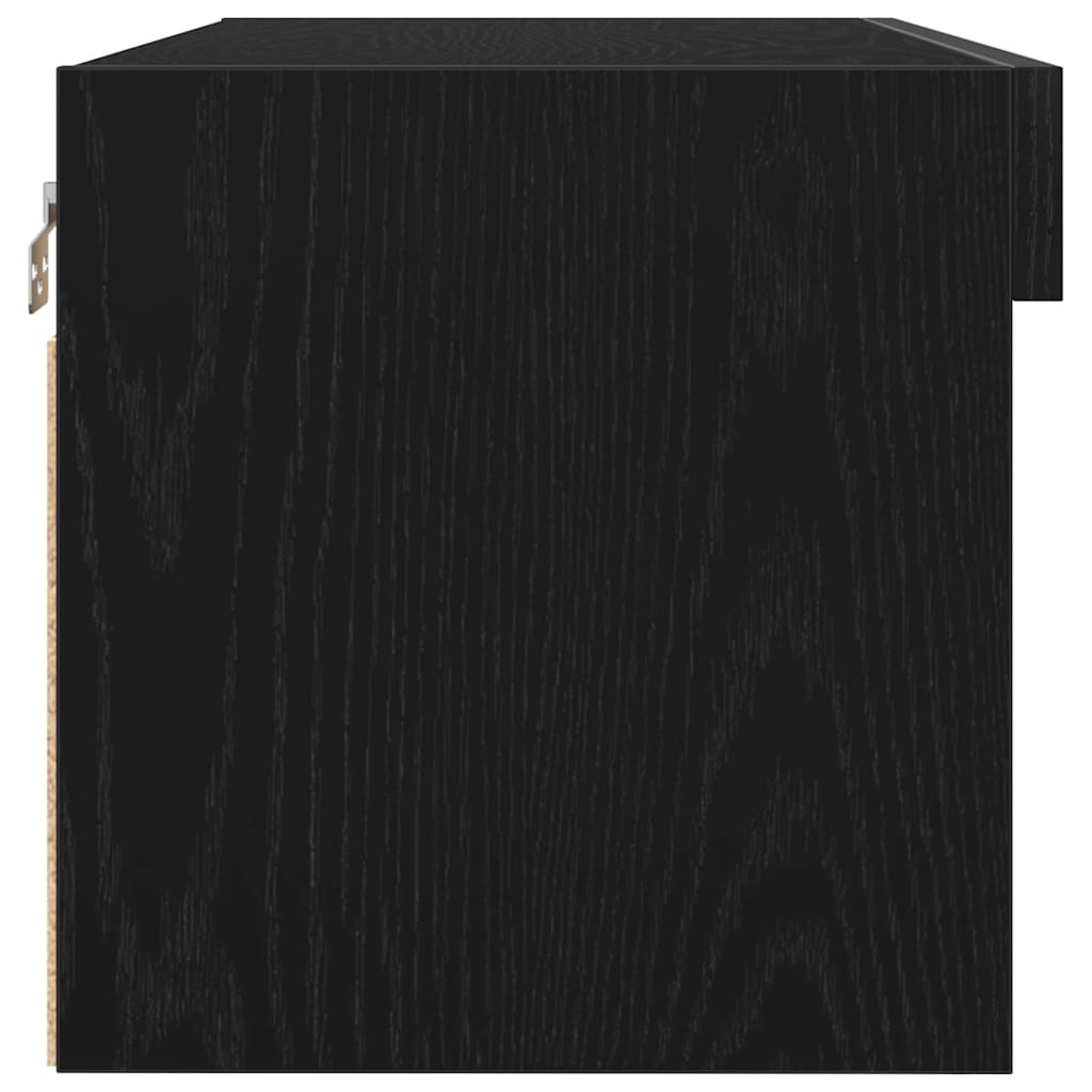 TV-møbelsæt 2 pcs Sort eg 80 x 30 x 30 cm Konstrueret træ