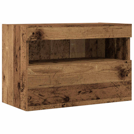 TV vægskab 60 x 30 x 40 cm Gammelt træ Konstrueret træ