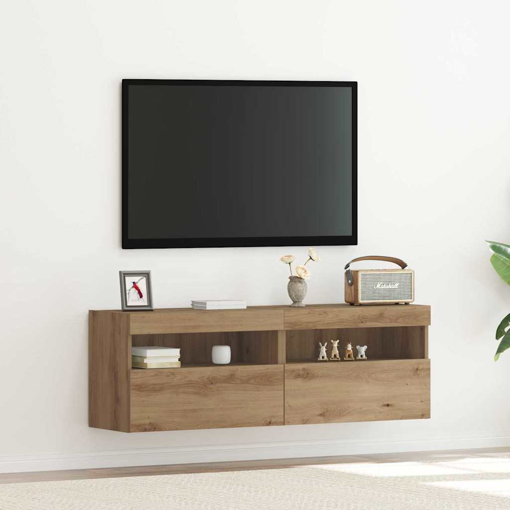 TV vægskab 2 pcs artisan eg 60 x 30 x 40 cm Konstrueret træ