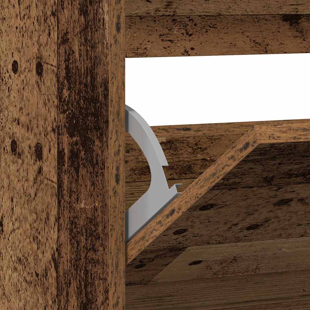 Skoskab med dør Gammelt træ 80 x 21 x 87.5 cm Konstrueret træ