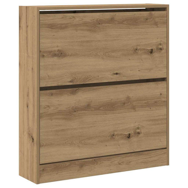 Sko skab med hylde Røget eg 80 x 21 x 87,5 cm Konstrueret træ