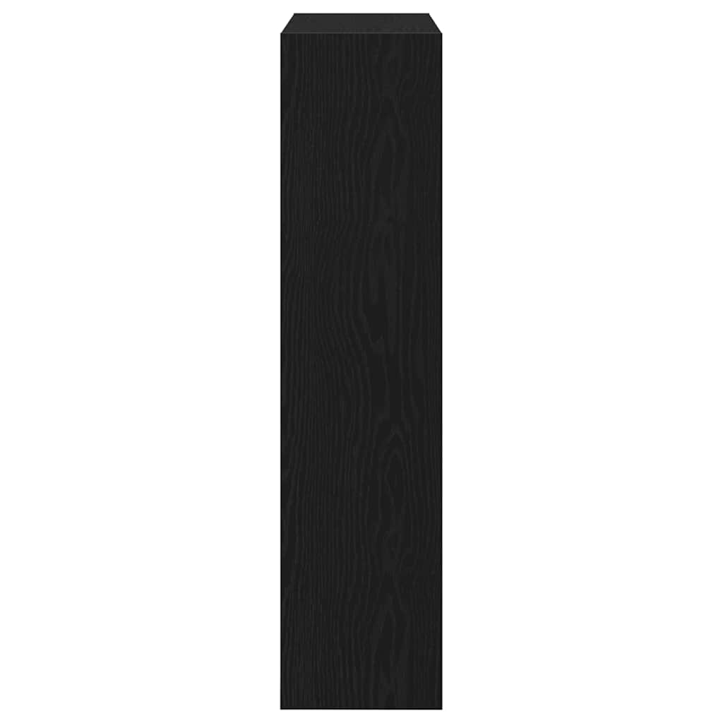 Skoskab med dør Sort eg 80 x 21 x 87.5 cm Konstrueret træ