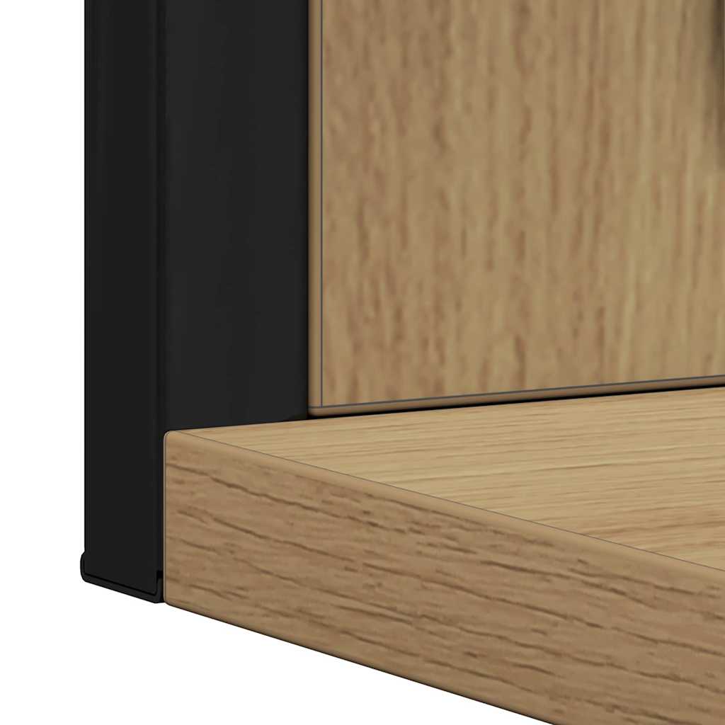 Spejl med hylde artisan eg 50 x 12 x 60 cm Glas og Ingeniørtræ