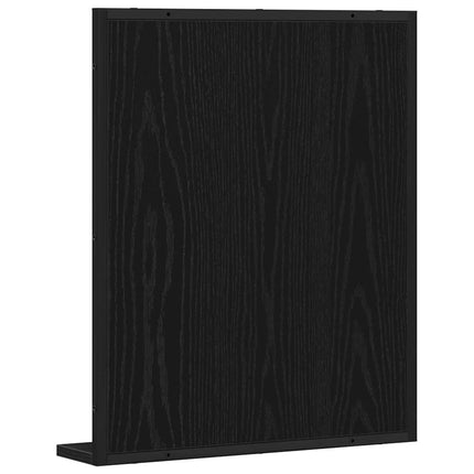 Spejl Sort eg 50 x 12 x 60 cm Glas og Ingeniørtræ