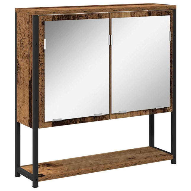 Spejlskab Gammelt træ 60 x 16 x 60 cm Konstrueret træ