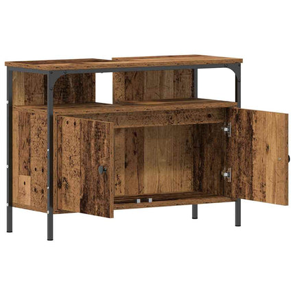 Spejlskab Gammelt træ 60 x 16 x 60 cm Konstrueret træ