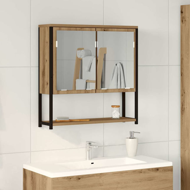 Spejlskab Artisan Egetræ 60 x 16 x 60 cm Konstrueret træ