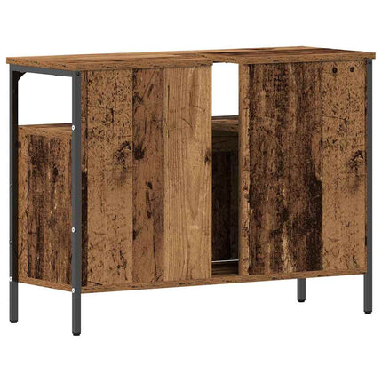 Badeværelsesskabsunder Gammelt træ 80 x 30 x 60 cm