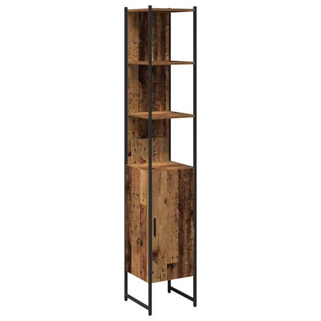 Badeværelsesskab Gammelt træ 33 x 33 x 185,5 cm Konstrueret træ