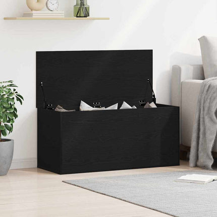 Opbevaringskasse Sort eg 100 x 42 x 46 cm Konstrueret træ