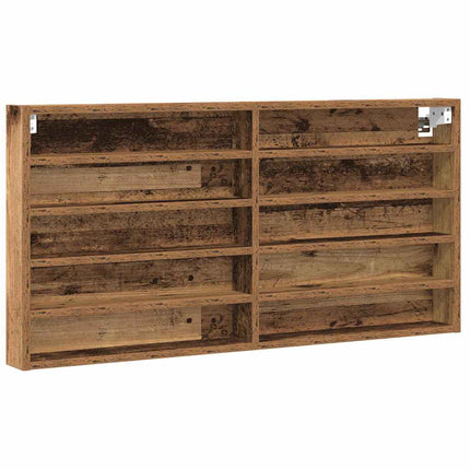 Display Skab Vægmonteret Gammelt træ 100 x 8,5 x 50 cm