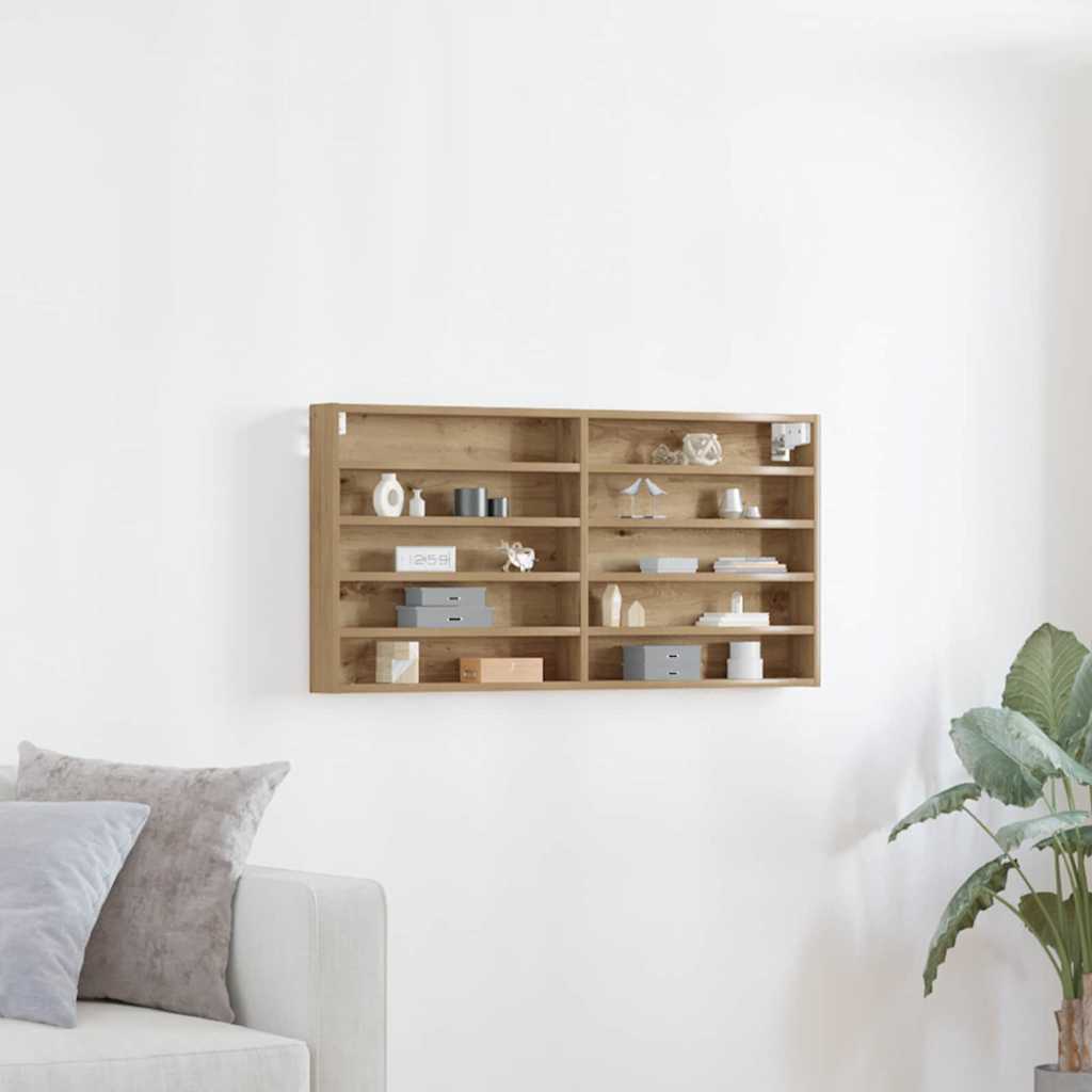Display Skab Artisan Egetræ 100 x 8,5 x 50 cm Konstrueret træ billede