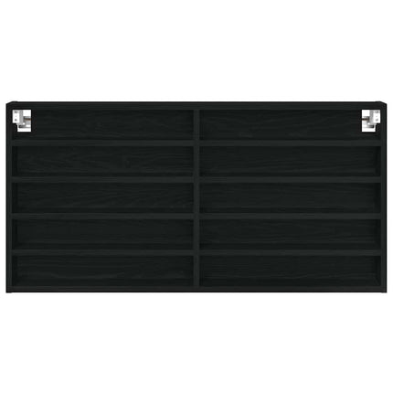 Display Skab Vægmonteret Sort eg 100 x 8,5 x 50 cm