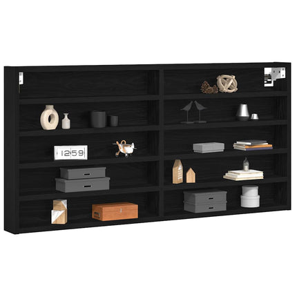 Display Skab Vægmonteret Sort eg 100 x 8,5 x 50 cm