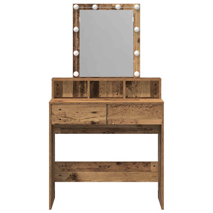 Sminkebord - Dressingbord Gammelt træ 80 x 41 x 144,5 cm Konstrueret træ