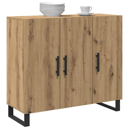 Sideboard Artisan Egetræ 90 x 34 x 80 cm Konstrueret træ