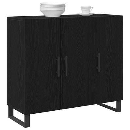 Sideboard Sort eg 90 x 34 x 80 cm Konstrueret træ